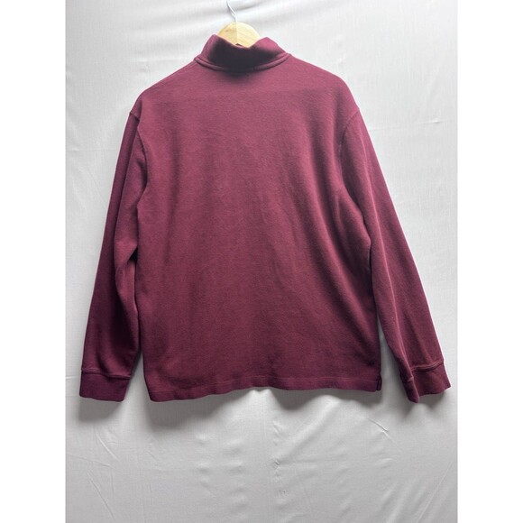 Polo Ralph Lauren Estate Rib Men’s L 1/4 Zip Maroon Pullover Sweatshirt - Picture 3 of 7